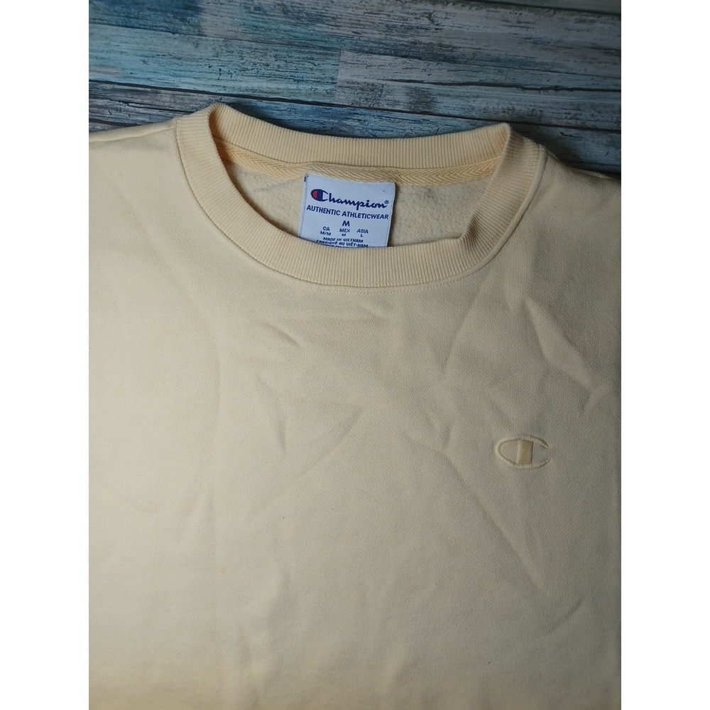 Champion Authentic Athletic Wear Womens Yellow Meduim Sweater